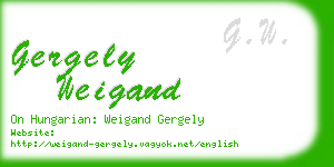 gergely weigand business card